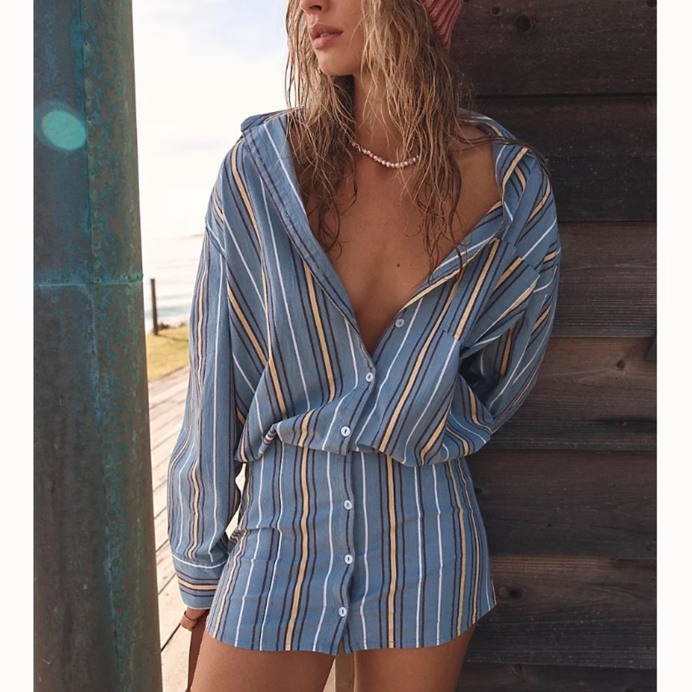 Free People Not Your Boyfriend’s Shirt Mini Dress